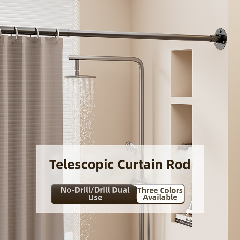 Bară telescopic universală pentru duș, cu unghi, din oțel inoxidabil 201, marca Golden Thoughts, personalizabilă, stil modern minimalist