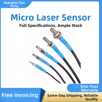 Mikro laserový senzor - difúzny reflexný, protistojací pravouhlý svetelný senzor, viditeľný svetelný bod, modely M3, M4, M6