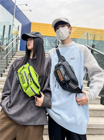 Спортна коланна чанта за кръст, Oxford плат, водоустойчива, отразителна нощна безопасност, унисекс, разширяема