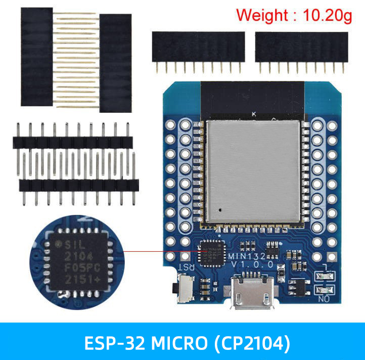 D1MINI ESP32 razvojna ploča s bežičnim 2,4 GHz WiFi i Bluetoothom, dvojezgreni CPU