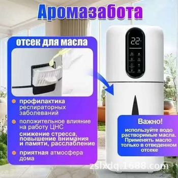 Υπερηχητικός οικιακός υγραντήρας, δεξαμενή 2.6–4.0 L, 1 έξοδος ομίχλης, χρονοδιακόπτης >8 ωρών, θόρυβος <36 dB, αυτόματη απενεργοποίηση