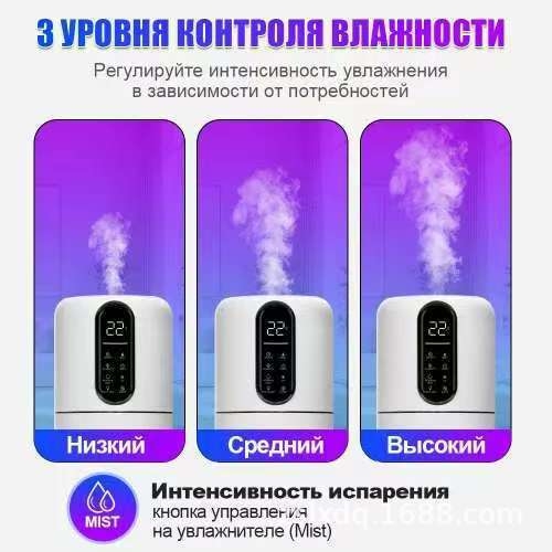 Υπερηχητικός οικιακός υγραντήρας, δεξαμενή 2.6–4.0 L, 1 έξοδος ομίχλης, χρονοδιακόπτης >8 ωρών, θόρυβος <36 dB, αυτόματη απενεργοποίηση