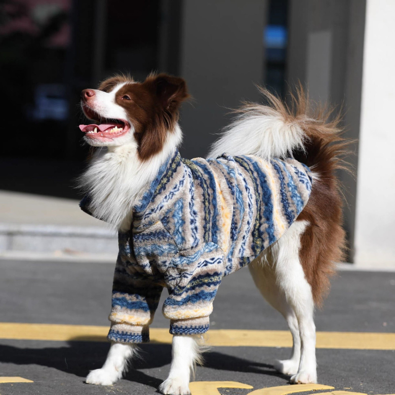 Haină pentru câini cu două picioare, poliester-bumbac, iarnă-toamnă, stil casual, croială universală