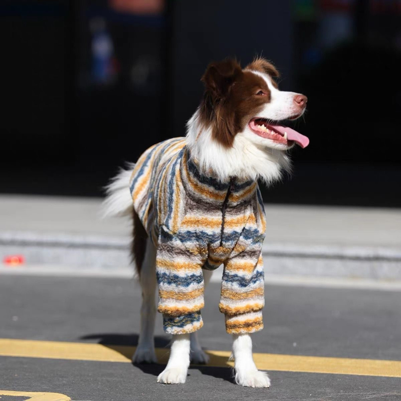 Haină pentru câini cu două picioare, poliester-bumbac, iarnă-toamnă, stil casual, croială universală