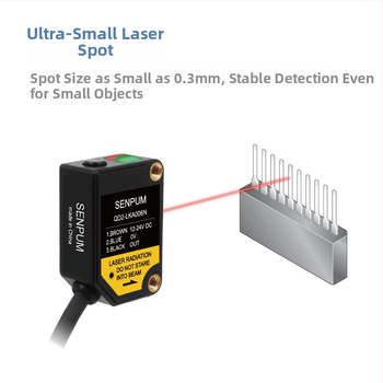 Fotoelektrický laserový senzor QD2-LKA006N, séria Qd2-l, IP66, 1 ks.