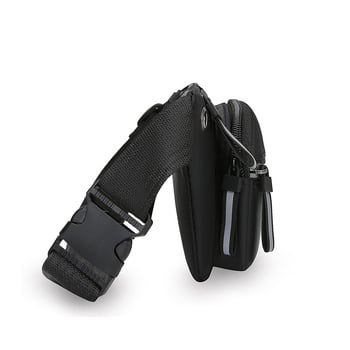 Geantă de talie sport unisex din material Oxford, respirabilă și ultra-ușoară, antibacteriană, pentru sporturi în aer liber, stil stradal, buzunar pentru telefon