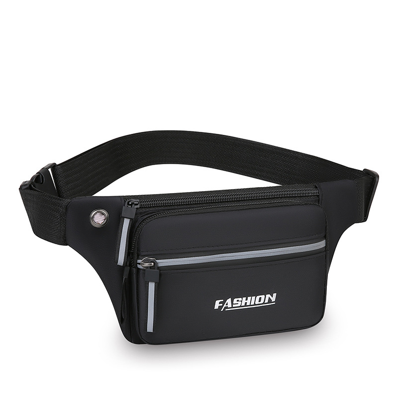 Geantă de talie sport unisex din material Oxford, respirabilă și ultra-ușoară, antibacteriană, pentru sporturi în aer liber, stil stradal, buzunar pentru telefon