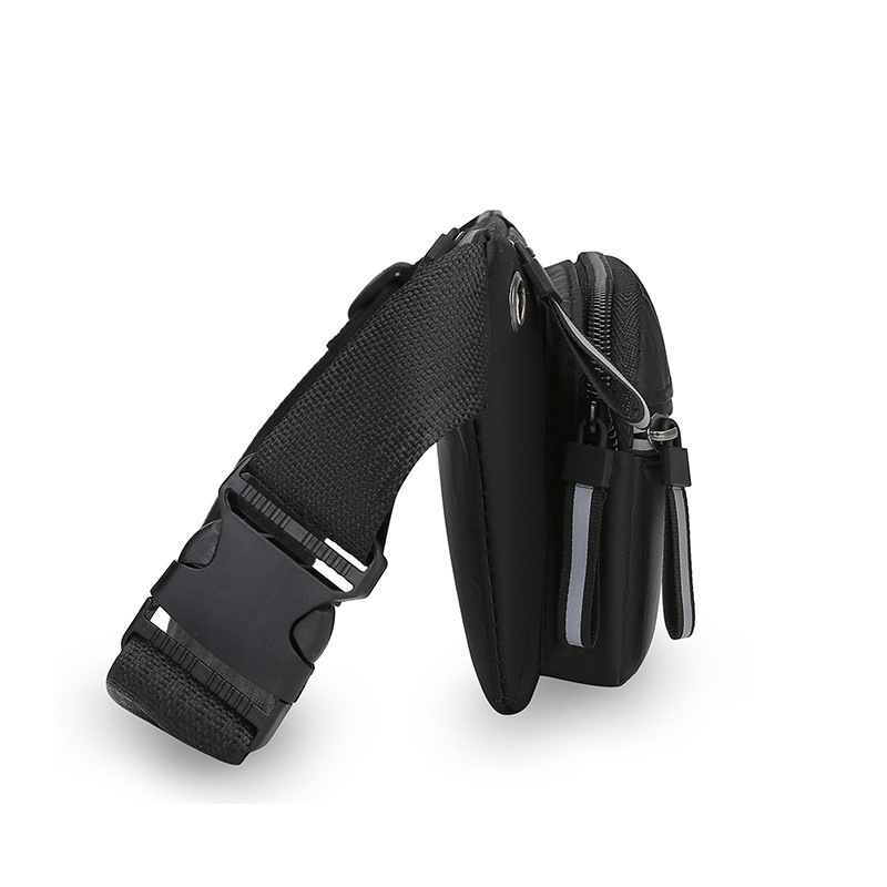 Geantă de talie sport unisex din material Oxford, respirabilă și ultra-ușoară, antibacteriană, pentru sporturi în aer liber, stil stradal, buzunar pentru telefon