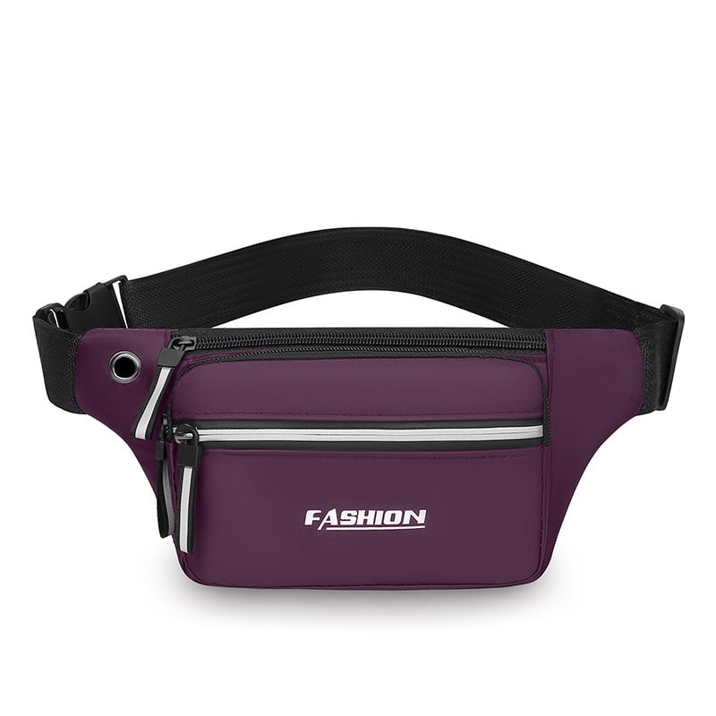 Geantă de talie sport unisex din material Oxford, respirabilă și ultra-ușoară, antibacteriană, pentru sporturi în aer liber, stil stradal, buzunar pentru telefon