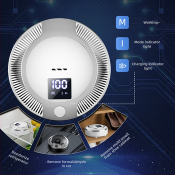 Purificator de aer pentru mașină cu eliminarea formaldehidei și a mirosurilor, deodorant cu ioni negativi (Putere, Tensiune, Concentrația de ioni negativi, Acoperire)