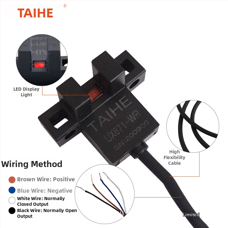 Fotoelektrický spínač typu U s drážkou UX670-WR/UX671/UX672/UX674A-WR s káblovým senzorom