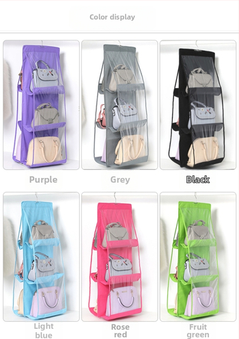 Geantă de depozitare pentru agățat, cu șase straturi, dublă față, formă cubică, țesătură nețesută