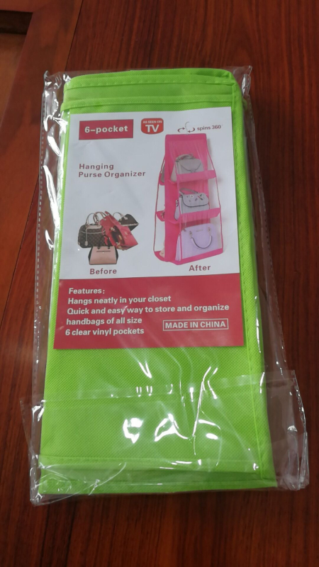 Geantă de depozitare pentru agățat, cu șase straturi, dublă față, formă cubică, țesătură nețesută