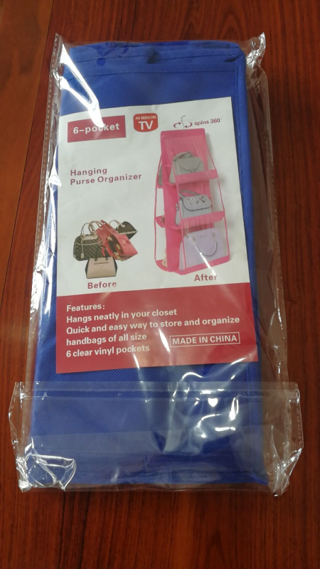 Geantă de depozitare pentru agățat, cu șase straturi, dublă față, formă cubică, țesătură nețesută