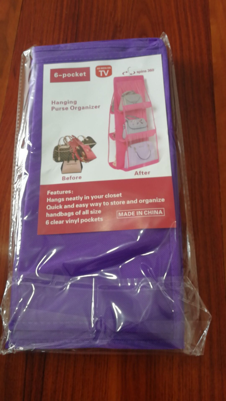 Geantă de depozitare pentru agățat, cu șase straturi, dublă față, formă cubică, țesătură nețesută