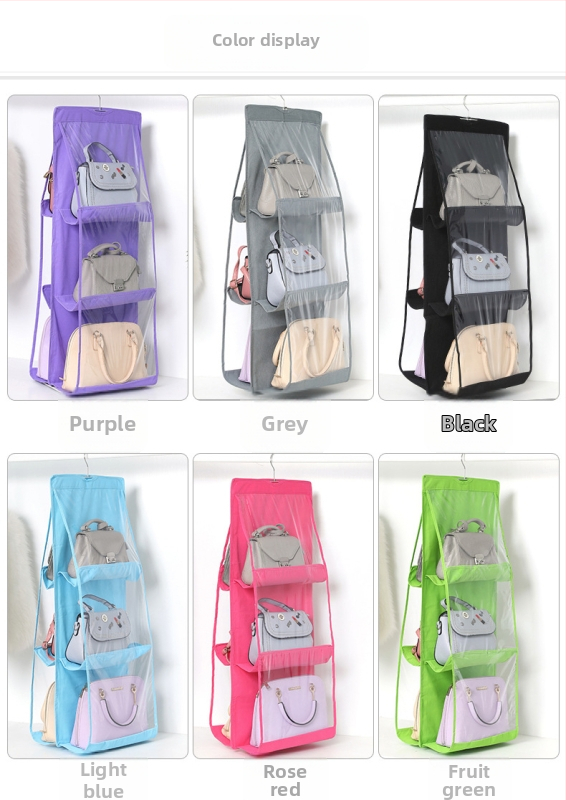 Geantă de depozitare pentru agățat, cu șase straturi, dublă față, formă cubică, țesătură nețesută