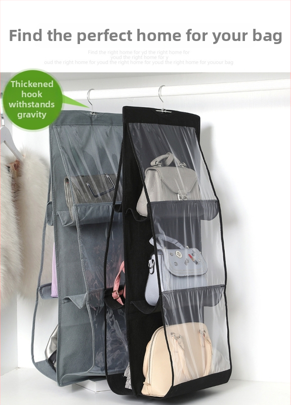 Geantă de depozitare pentru agățat, cu șase straturi, dublă față, formă cubică, țesătură nețesută