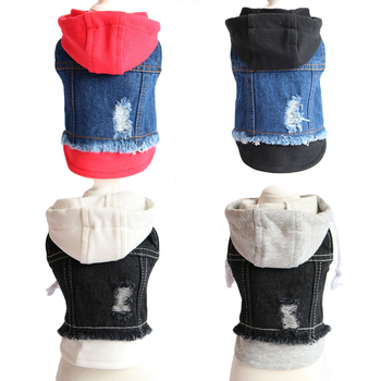 Vestă din denim pentru câini, stil Leisure, brand DOGGYZSTYLE/Moe Bei Le, îmbrăcăminte pentru animale de companie