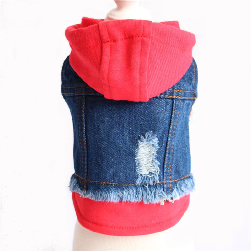 Vestă din denim pentru câini, stil Leisure, brand DOGGYZSTYLE/Moe Bei Le, îmbrăcăminte pentru animale de companie