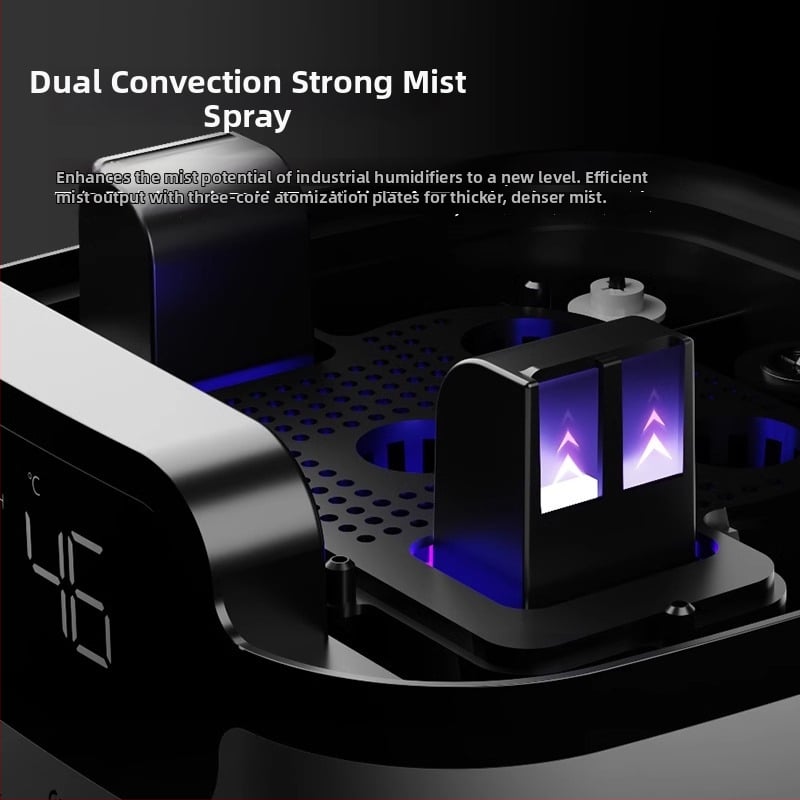 Ipari intelligens párásító sterilizációval és levegőtisztítással, modell H-600, 10 L tartály, alkalmas több mint 60 m²-hez, 3+ párásító kimenet, alacsony zajszintű működés