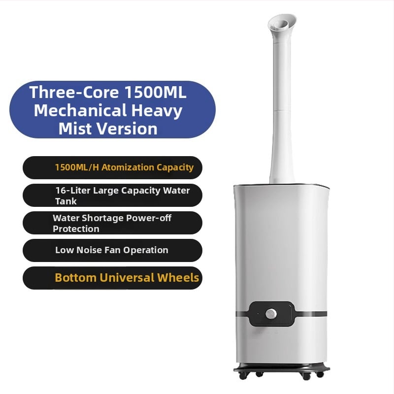 Ipari intelligens párásító sterilizációval és levegőtisztítással, modell H-600, 10 L tartály, alkalmas több mint 60 m²-hez, 3+ párásító kimenet, alacsony zajszintű működés