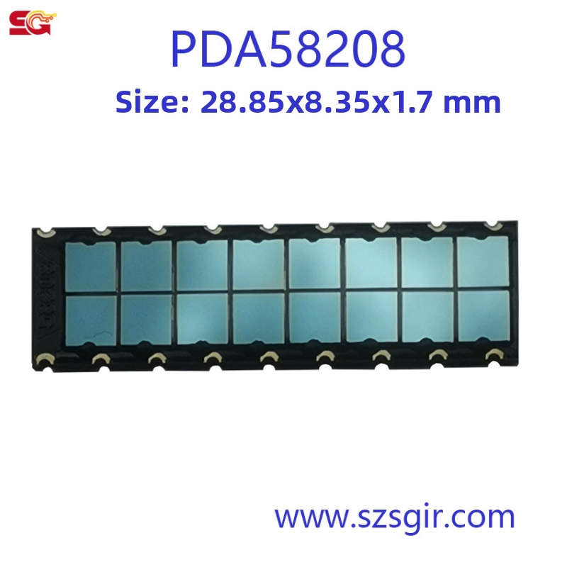 Shuguan PDA séria, 16-kanálový fotodiódový masív, PDA58208, konfigurácia 2×8, kremíkový fotodiódový senzor