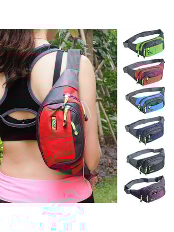 Vanjska torba za pojas – unisex, vodootporna, otporna na habanje, prozračna, velika zapremina, od Oxford tkanine, džep za telefon