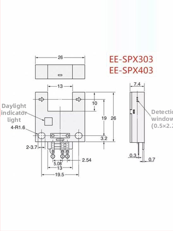 Slotový typ fotoelektrického spínača EE-SPX303N/EE-SPX403N