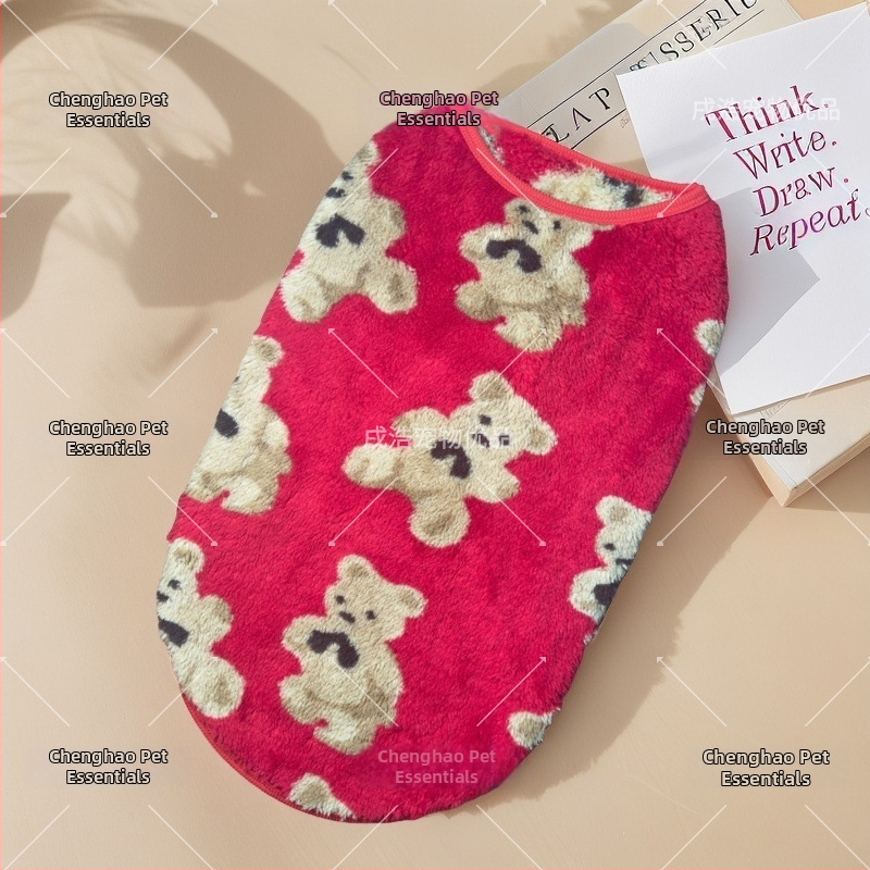 Vesta pentru câini mari din poliester, căptușită cu fleece, caldă, stil casual, unisex