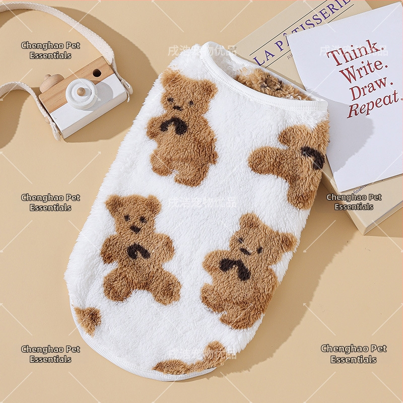 Vesta pentru câini mari din poliester, căptușită cu fleece, caldă, stil casual, unisex