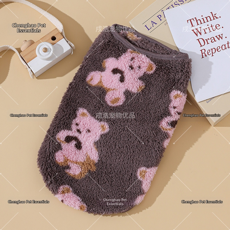 Vesta pentru câini mari din poliester, căptușită cu fleece, caldă, stil casual, unisex