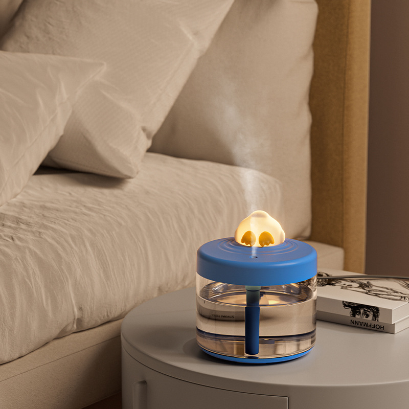 Umidificator de birou cu design rață scufundătoare, lampă ambientală, USB, model QSY01, pentru spații până la 10 m², rezervor ≤0,5 L, 1 ieșire ceață