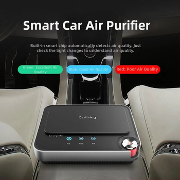 Automobilový čistič vzduchu, model Q8, výkon 6W, napájanie 12V, koncentrácia záporných iónov 2000