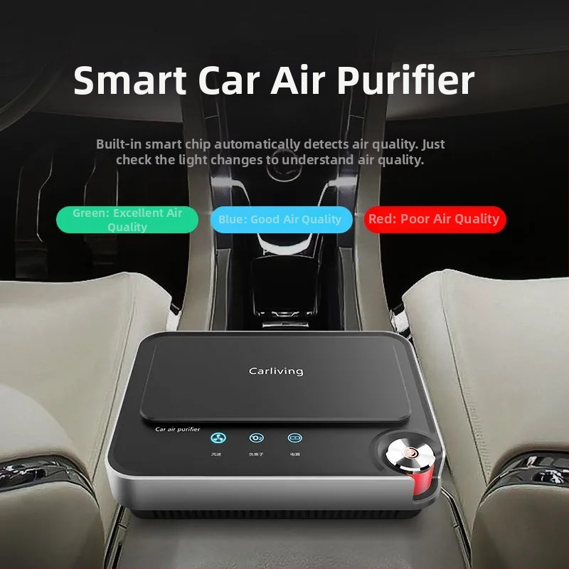 Automobilový čistič vzduchu, model Q8, výkon 6W, napájanie 12V, koncentrácia záporných iónov 2000