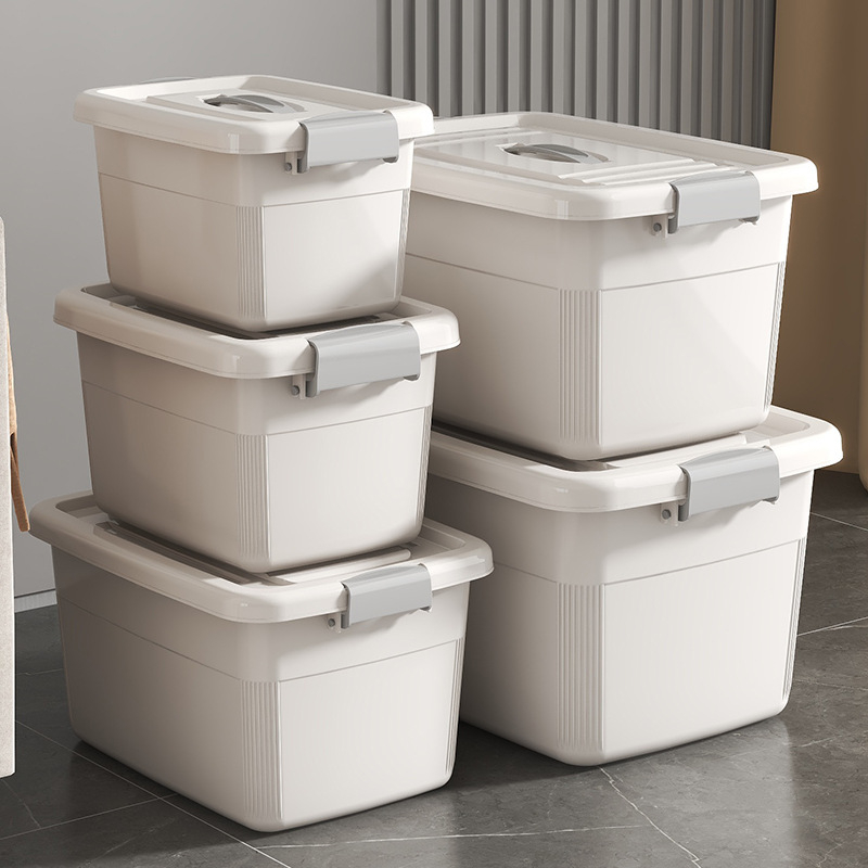 Plastična kutija za pohranu s poklopcem, ojačan dizajn, kapacitet 5–10 L, materijal PP, otporna na prašinu i prijenosna