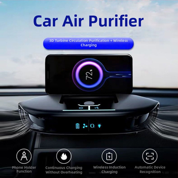 Čistič vzduchu do auta s fotokatalyzátorom, napájaný zo zapaľovača, generovanie záporných iónov a menovité napätie