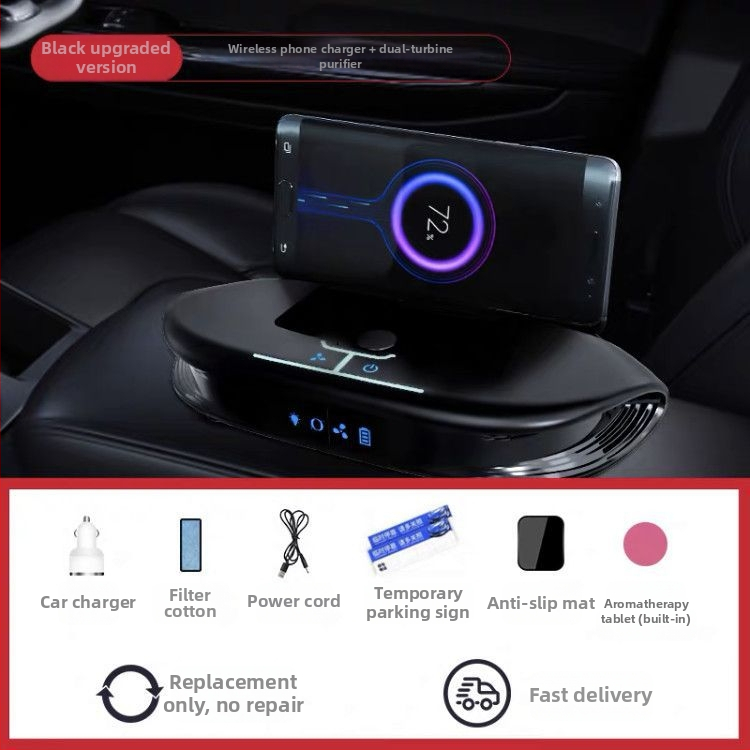 Čistič vzduchu do auta s fotokatalyzátorom, napájaný zo zapaľovača, generovanie záporných iónov a menovité napätie