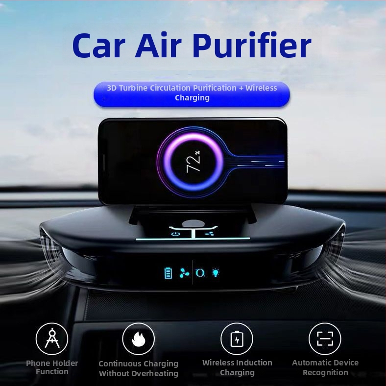 Čistič vzduchu do auta s fotokatalyzátorom, napájaný zo zapaľovača, generovanie záporných iónov a menovité napätie