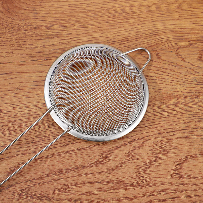 Sită manuală din oțel inoxidabil 201 pentru făină, filtrare suc și lapte de soia – antiderapant, rezistent la căldură, design modern minimalist