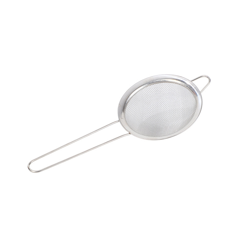 Sită manuală din oțel inoxidabil 201 pentru făină, filtrare suc și lapte de soia – antiderapant, rezistent la căldură, design modern minimalist