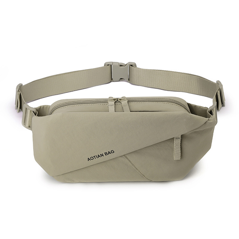 Férfiaknak szóló crossbody mellkas táska, városi minimalist stílus — Oxford szövet, légáteresztő, vízálló, ultrakönnyű