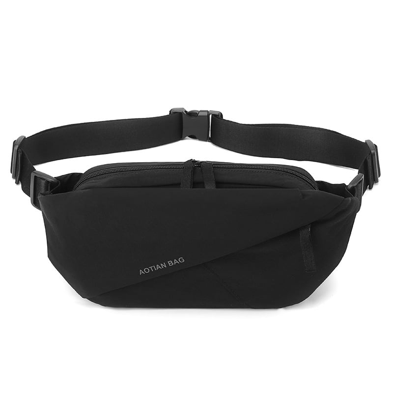 Férfiaknak szóló crossbody mellkas táska, városi minimalist stílus — Oxford szövet, légáteresztő, vízálló, ultrakönnyű