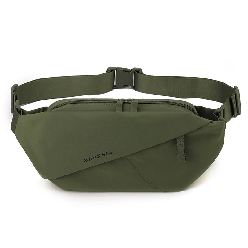 Férfiaknak szóló crossbody mellkas táska, városi minimalist stílus — Oxford szövet, légáteresztő, vízálló, ultrakönnyű