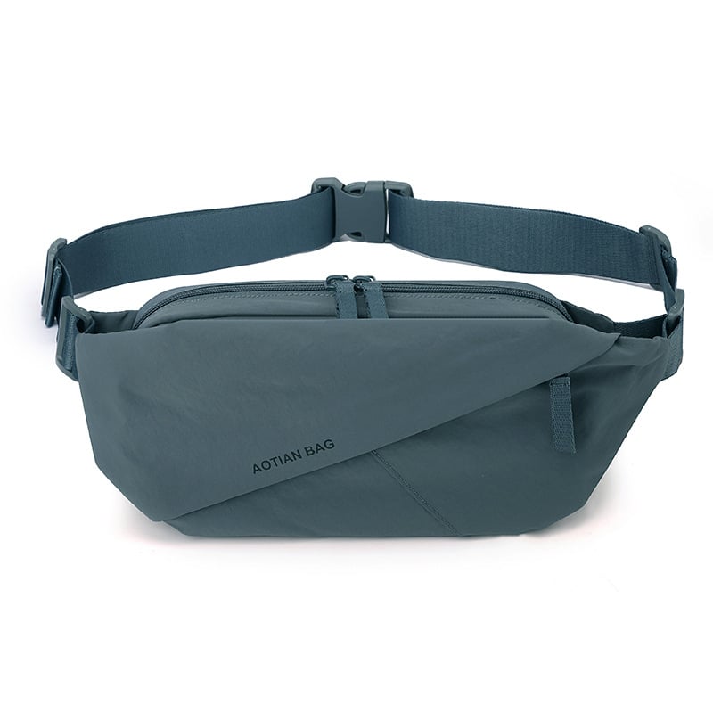 Férfiaknak szóló crossbody mellkas táska, városi minimalist stílus — Oxford szövet, légáteresztő, vízálló, ultrakönnyű