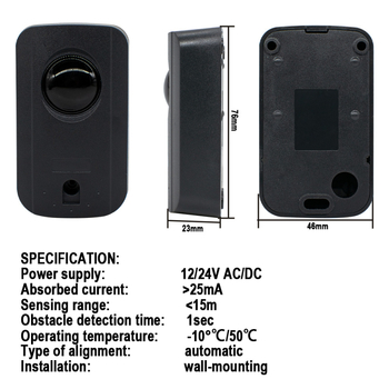Mixiyou Senzor IR cu fascicul unic, alarmă activă, detector cablat pentru controlul accesului și deschiderea ușii