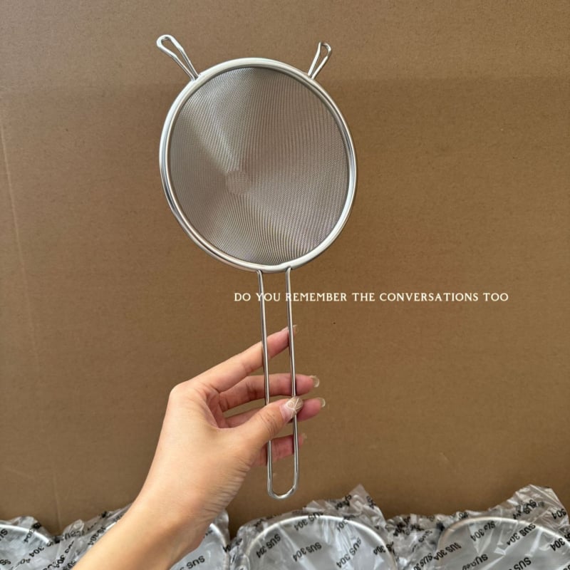 Minnow Home 304 nehrđajući čelik dvostruko uši filter za filtriranje sojinog mlijeka, sokova, riblje juhe i brašna — zaštita od opeklina, moderni minimalistički stil