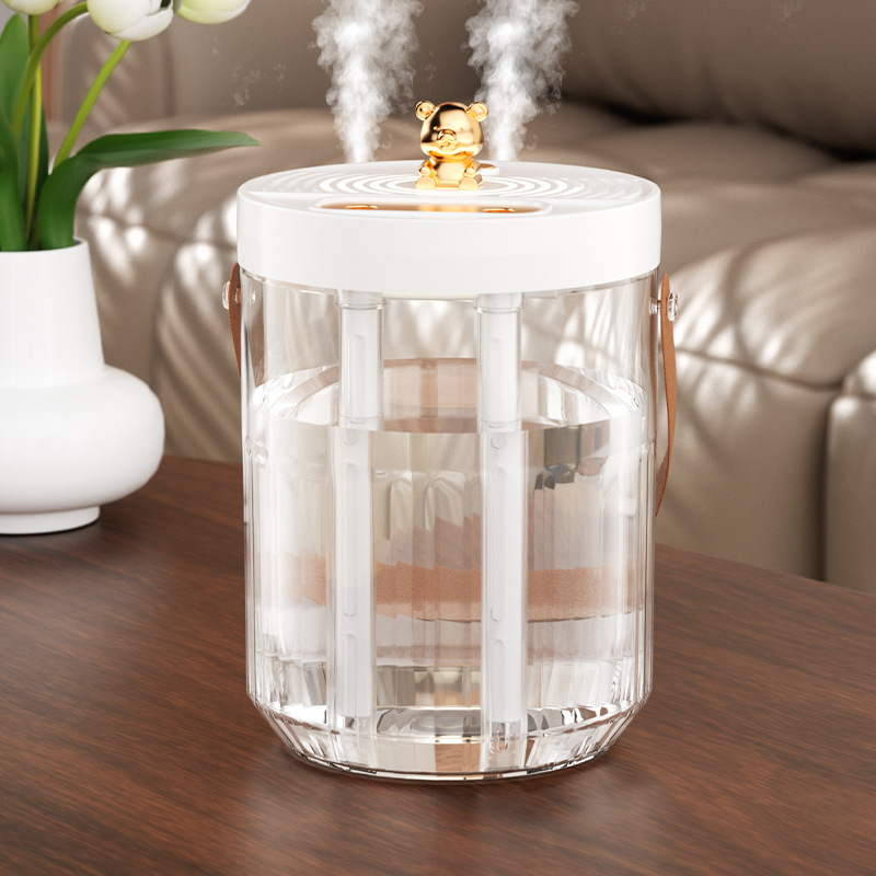 Υπερηχητικός υγραντήρας γραφείου με τρεις εξόδους ψεκασμού, USB τροφοδοσία, δεξαμενή >10 L, κατάλληλος για 41–60 m²