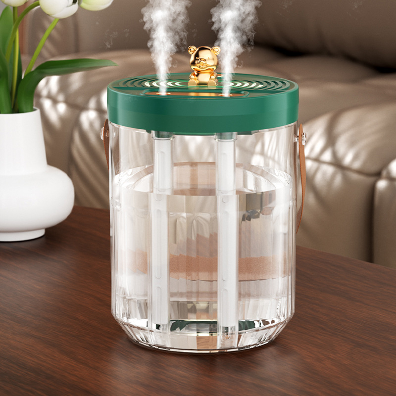 Υπερηχητικός υγραντήρας γραφείου με τρεις εξόδους ψεκασμού, USB τροφοδοσία, δεξαμενή >10 L, κατάλληλος για 41–60 m²