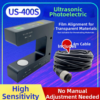 Ultrazvučni senzor korekcije US-400S, prozirna membrana, PS400S fotoelektrični senzor za rubove, U-žljeb