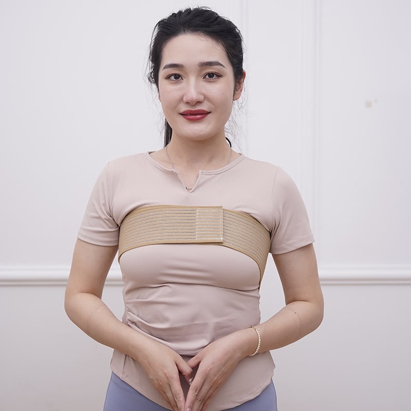 Najlon grudni pojas s oblikovanom čašicom, prozračna gornja podrška, podesivi korsetski stil pojasa